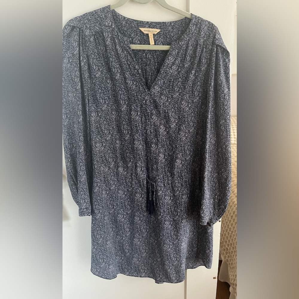 Blue patterned Rebecca Taylor dress